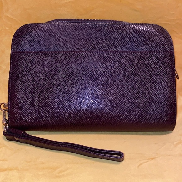 LOUIS VUITTON Taiga clutch bag! LOUIS VUITTON Taiga Baikal Bag Clutch - Picture 2 of 6